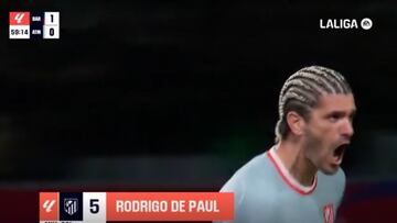 El gol de 70 metros de De Paul que ya queda para siempre en la retina del rojiblanco
