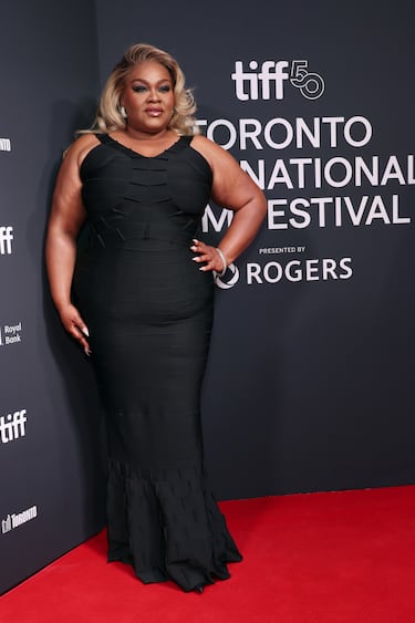 Da'Vine Joy Randolph posa en la alfombra roja de los 50º Festival Internacional de Cine de Toronto.