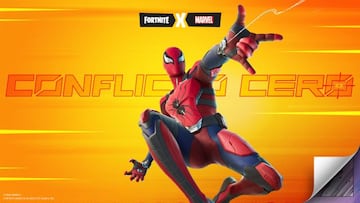 Arte oficial del skin Spider-Man Cero en Fortnite