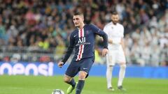 Marco Verratti of PSG during the UEFA Champions League, Group A football match between Real Madrid CF and Paris Saint-Germain on November 26, 2019 at Santiago Bernabeu stadium in Madrid, Spain - Photo Laurent Lairys / DPPI
 
 
 26/11/2019 ONLY FOR USE IN 