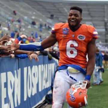 Dante Fowler, #6 de los Florida Gators, podría ser la primera elecciónd e los Redskins en el draft con el pick 5.