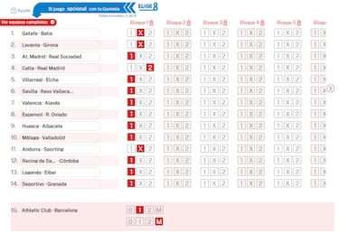 Pronóstico de la Quiniela de fútbol jornada 46 - 6/3/26 