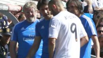 Karim Benzema se lesionó en el 63’ en el abductor izquierdo
