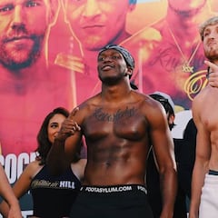 El pesaje entre KSI y Logan Paul termina en una pelea entre sus preparadores