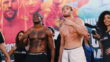 El pesaje entre KSI y Logan Paul termina en una pelea entre sus preparadores