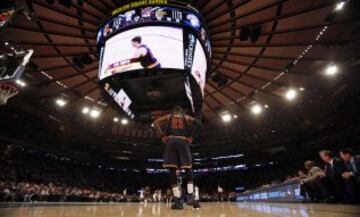 LeBron James, durante el New York Knicks-Cleveland Cavaliers.