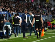 Funes, durante el Málaga-Huesca.