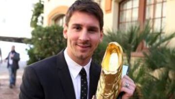 Messi, con su tercera Bota de Oro.