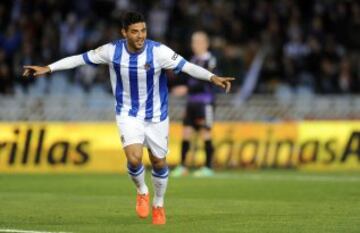 Vela celebra el 1-0.