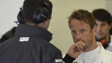 El piloto de McLaren, Jenson Button, despu&eacute;s del GP de B&eacute;lgica.