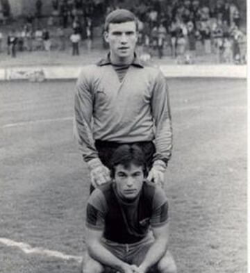 Paco Buyo y Jos&eacute; Luis Tosat &#039;Chera&#039;, con el Huesca.