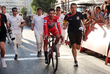 Primoz Roglic tras ganar La Vuelta a España.