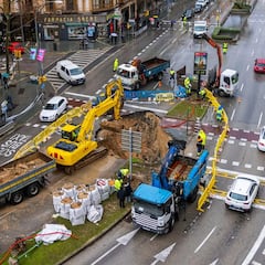Un enorme socavón en Palma descubre una muralla del siglo XVI