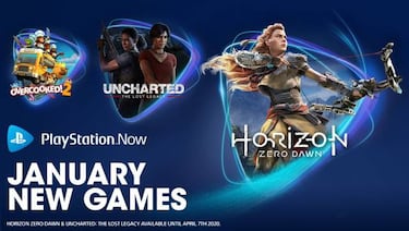 Horizon Zero Dawn, Uncharted: El Legado Perdido y más llegan a PS Now en enero