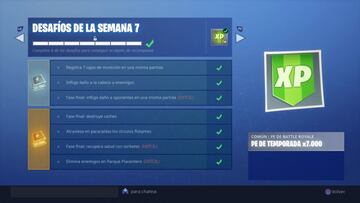 Fortnite Battle Royale: Desaf&iacute;os de la Semana 7 de la Temporada 6 del Pase de Batalla 