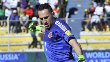 David Ospina en un partido de la Selecci&oacute;n Colombia en Eliminatorias