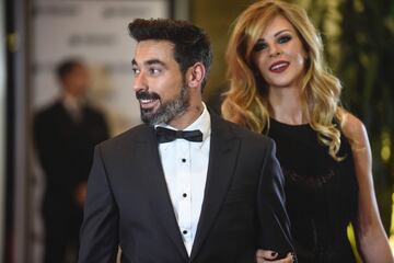 Lavezzi y su esposa.