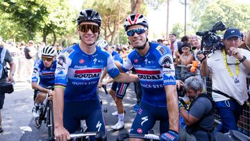Remco Evenepoel y Mikel Landa.