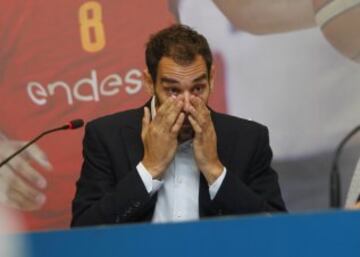 José Manuel Calderón no pudo evitar emocionarse.