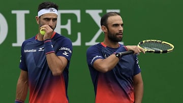 Cabal y Farah hablando en los Masters 1000 París