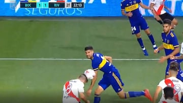 ¡De cabeza Palavecino! El primero de River contra Boca