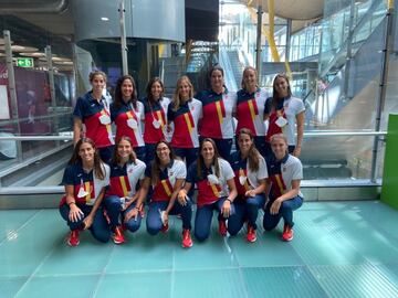 Las componentes de la Selección Nacional de Waterpolo femenino.