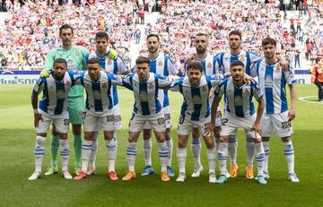 El once inicial del Espanyol. 