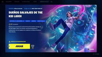 fortnite the kid laroi concierto mapa creativo