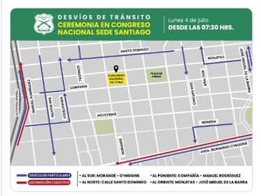 Cierre de la Convención Constitucional: qué calles permanecerán cortadas y posibles rutas alternativas