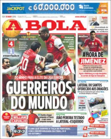 Portadas de la prensa mundial