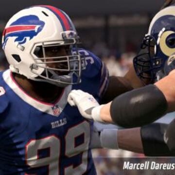 Marcell Dareus mejor jugador en defensa de Bills en Madden.