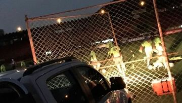 Una camioneta iluminó el entrenamiento de Brasil sub-23