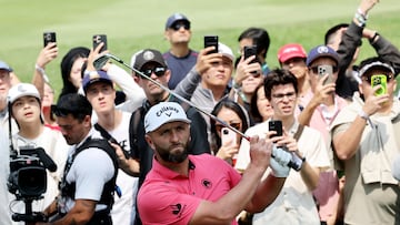Golf - LIV Golf - Hong Kong - The Hong Kong Golf Club, Hong Kong, China - March 7, 2026 Legion XIII's Jon Rahm in action during the third round REUTERS/Tyrone Siu