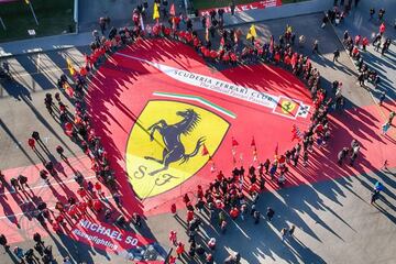 Exposición "Michael 50" que el Museo Ferrari dedica al expiloto de Fórmula Uno Michael Schumacher coincidiendo con el 50 cumpleaños del siete veces campeón mundial