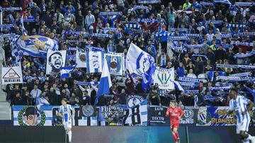 El Leganés durante un partido de Liga.