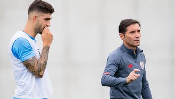 Marcelino García Toral con Unai Núñez.