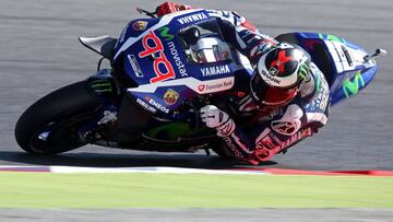 Jorge Lorenzo durante los entrenamientos libres de Montmeló.