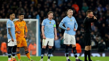 Manchester City y Real Madrid, en el partido del Etihad Stadium el 11 de febrero de 2025.