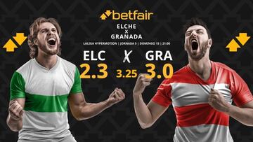 Elche CF vs. Granada CF: horario, TV, pronósticos, estadísticas y clasificación