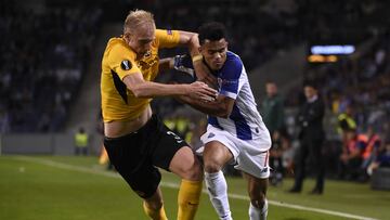 Luis Díaz durante el partido entre Porto y Young Boys por Europa League.