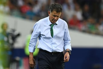 Juan Carlos Osorio durante la derrota de México ante Alemania.