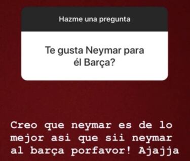 El hijo de Setién: "Neymar es de lo mejor, al Barça, por favor"