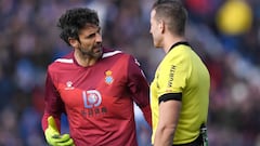 Diego L&oacute;pez, en un partido con el Espanyol.