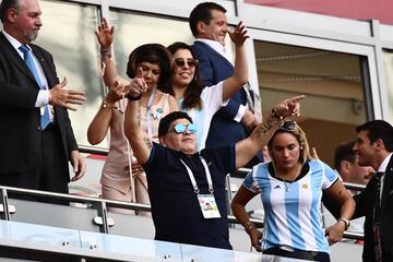 Diego Armando Maradona en el Kazán Arena.