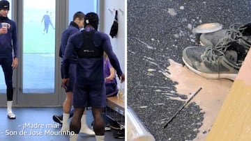 Le tira un café a las zapatos a Mourinho y esta es su reacción