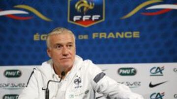 Didier Deschamps en rueda de prensa.