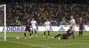 Piqué empató el partido. 1-1.