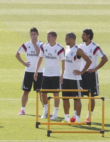 James, Kroos, Pepe y Khedira.