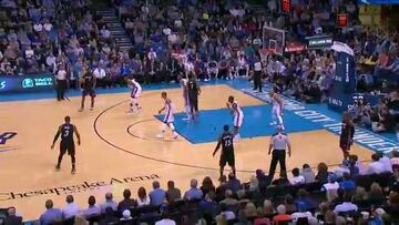 La acción de Ibaka le rompió la nariz a LeBron James