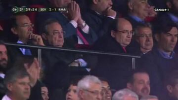 El rostro de Florentino reflejó la decepción del Real Madrid